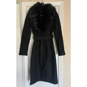 Guess Faux Fur Pea Coat